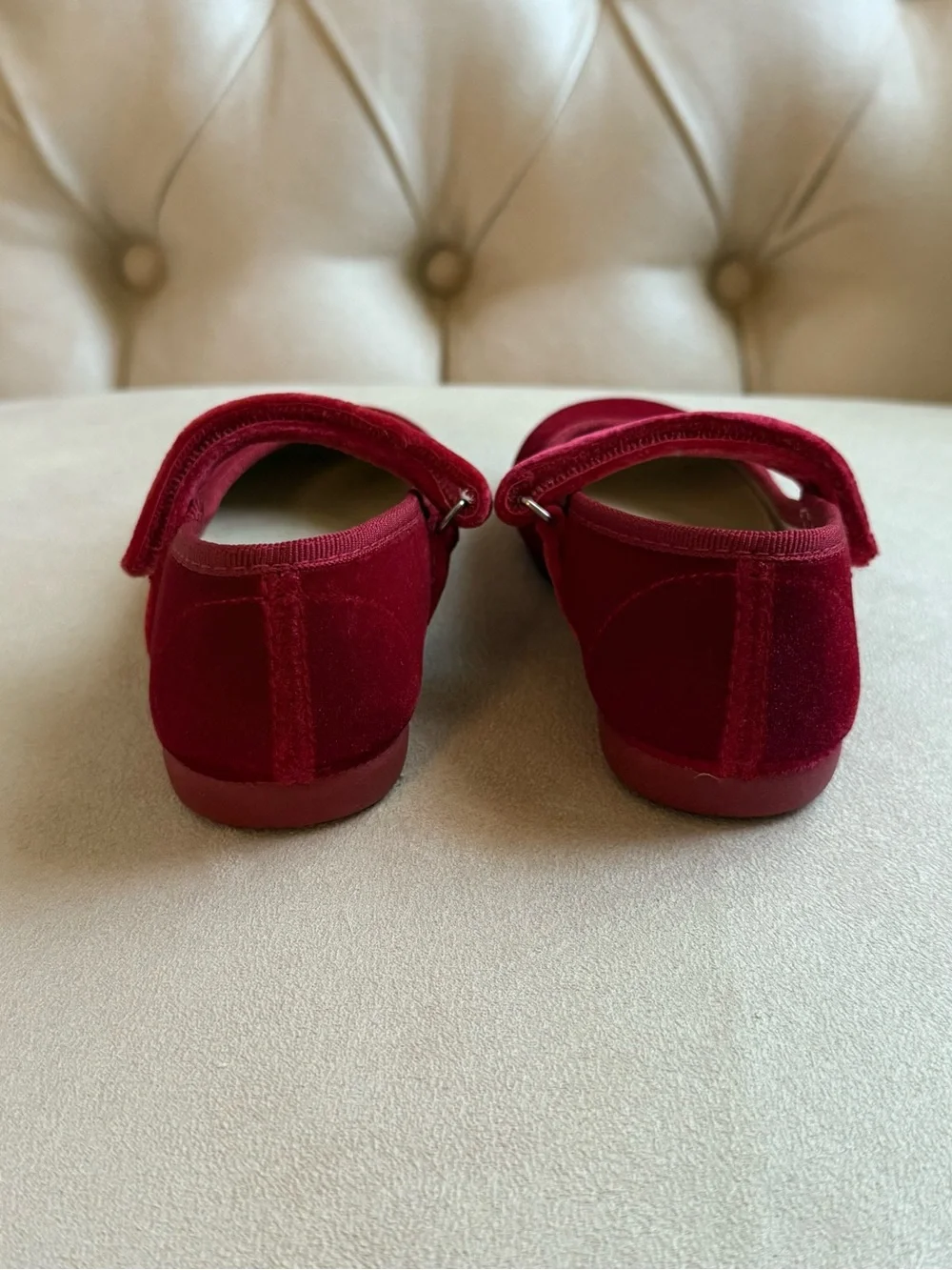ChildrenChic Cassie Red Velvet Mary Jane Shoes Girls Size 24